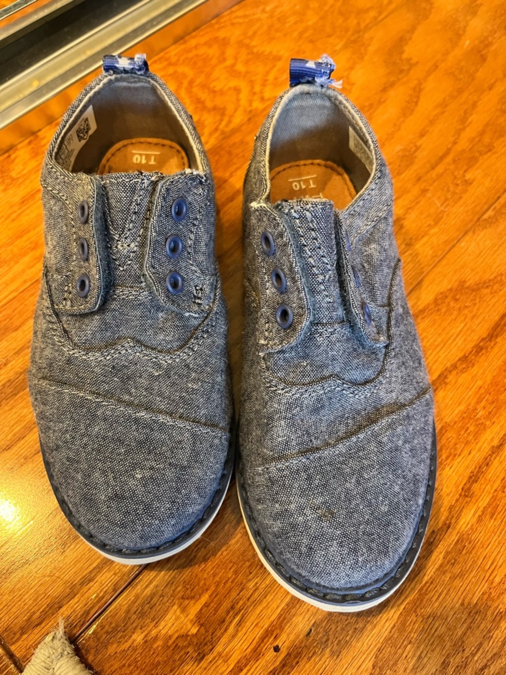 TOMS Casual Slip On Denim Look Shoes - Blue